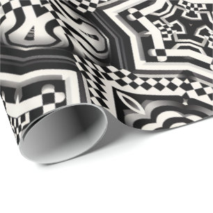 Papel de embrulho   Xadrez retrô Mod