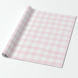 Papel de embrulho xadrezinho rosa simples