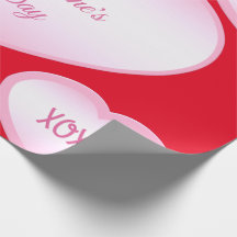 Papel de embrulho XOXO Feliz Dia dos Namorados