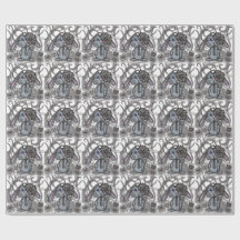Papel de embrulho Zen Doodle coelho Bunny desenhad