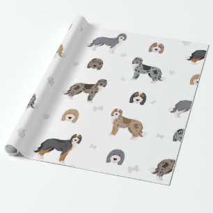 Papel de empacotamento de presente com vários cães