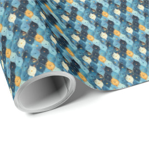 Papel de empacotamento de presente de aniversário 