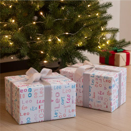 Papel de empacotamento de presente para nome perso