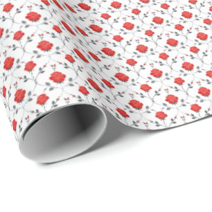 Papel de empacotamento de presente para Rosas verm