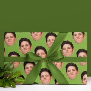 Papel de empacotamento de presente verde para foto