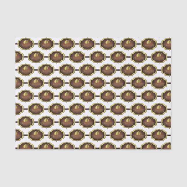 Papel de empacotamento de tecidos - Etiqueta de Aç (Frente )