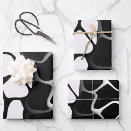 Papel de enrolamento de gradiente preto e branco
