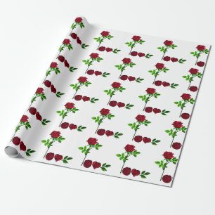 Papel de enrolamento de rosa LOVE - Presente Flora