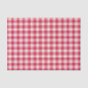 Papel De Enrolamento De Tecidos Gingham-Berry-Red