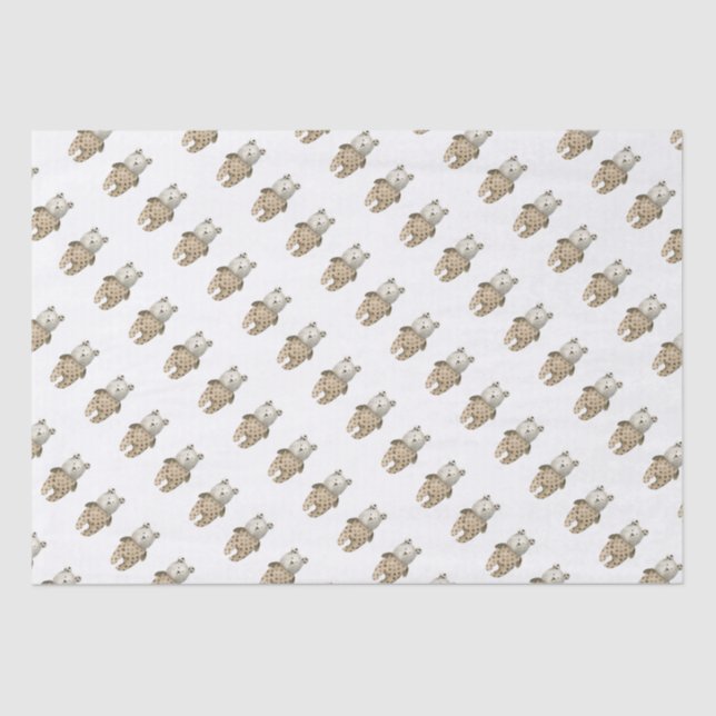 Papel de enrolamento do Chá de fraldas do Urso Ver (Frente )