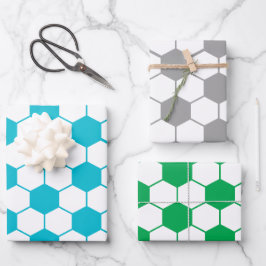 Papel de enrolamento do padrão da bola de futebol 