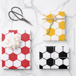 Papel de enrolamento do padrão da bola de futebol 