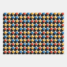 Papel de enrolamento em quadrados coloridos