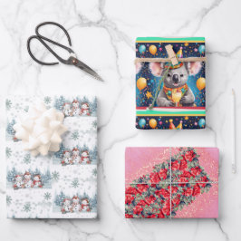 Papel de enrolamento numa série de três folhas