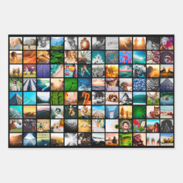 Papel de enrolamento preto quadrado de fotos com 3