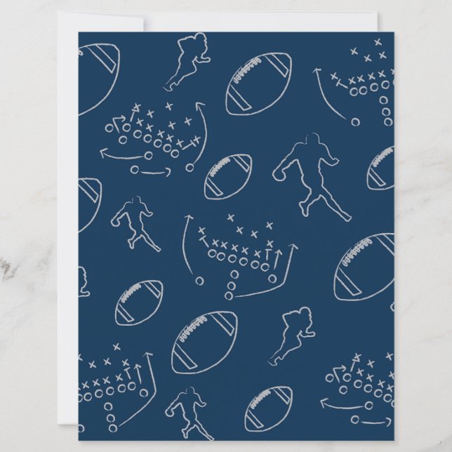 Papel de Equipe de Futebol Azul e Prata Jogar Core (Frente)