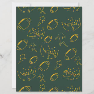 Papel de Equipe de Futebol Verde e Amarelo