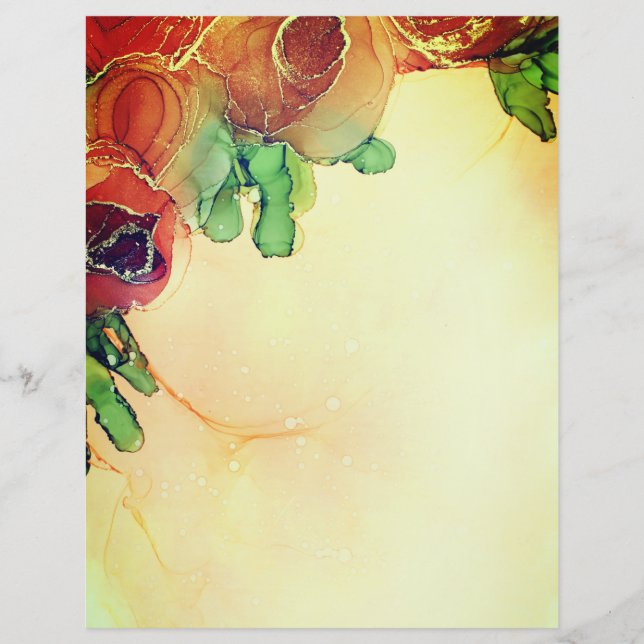 Papel de Escarpa Floral Amarelo (Frente)