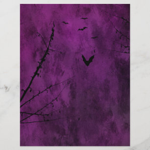 Papel de Escrapão de Halloween Roxo Gótico