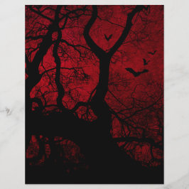 Papel de Escrapão do Red & Black Halloween Silhoue