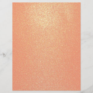 Papel De Escrapbook Com Glitter Dourado Rosa
