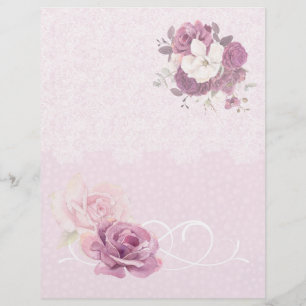 Papel de Escrapbook de Casamento Floral e de Lugar