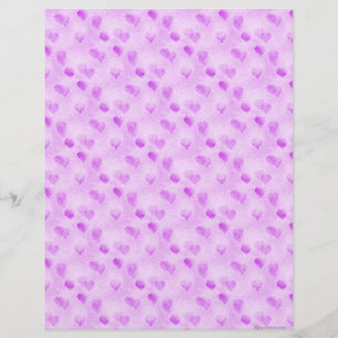 Papel de Escrapbook de Coração Roxo