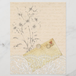 Papel De Escrapbook De Creme E Lace