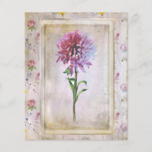 Papel de Escrapbook de Flor Roxo Shabby
