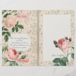 Papel de Escrapbook de Rosas Rosa Vintage