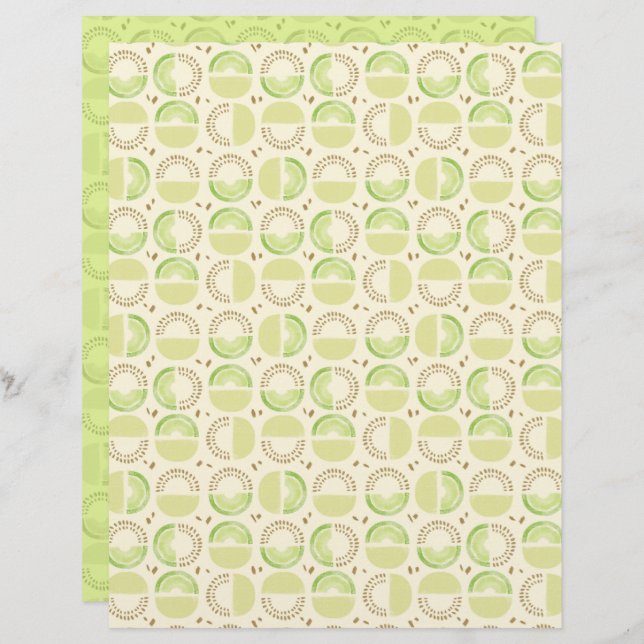 Papel de Escrapbook Honeydew (Frente/Verso)