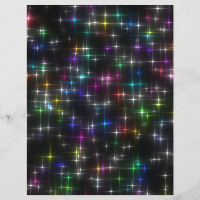 Papel de Escrapbook para Estrelas Multicolores Esp (Frente)