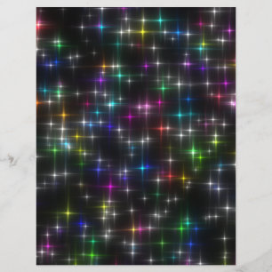 Papel de Escrapbook para Estrelas Multicolores Esp