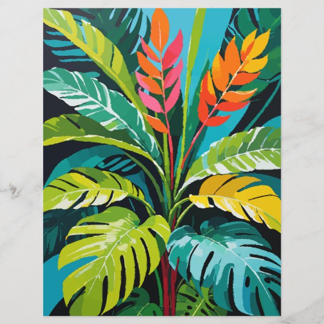 Papel de Escrapbook Tropical Vibes (Frente)