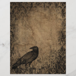 Papel de Escrapbook Vintage Crow Halloween