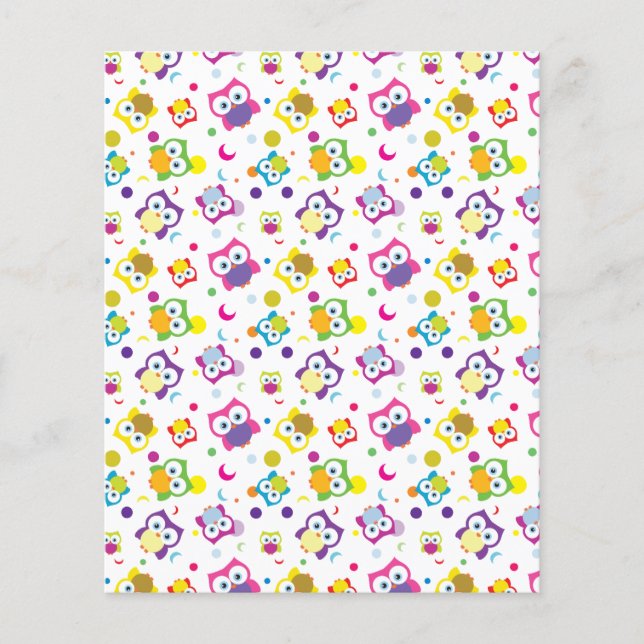 Papel De Escrapbooking De Padrões De Hoot Woodland (Frente)