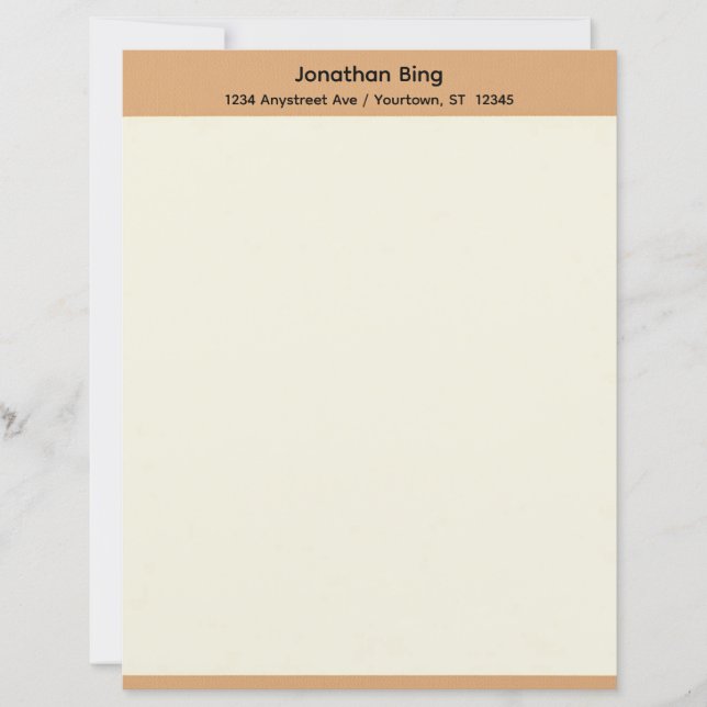 Papel de Escritório Bege e Creme (Frente)