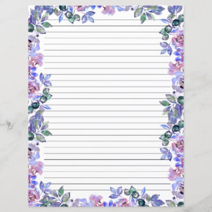 Papel de Escritório com Monograma Floral Elegante