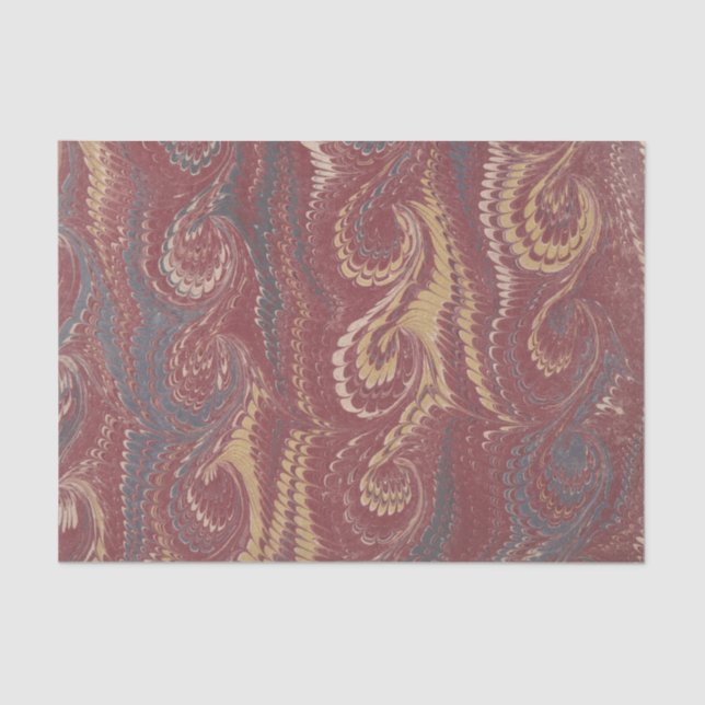 Papel de extremidade marmoreado (Frente )