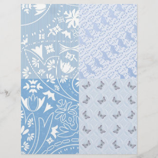 Papel de feltro Fino Pastel borboletas/gatos azuis