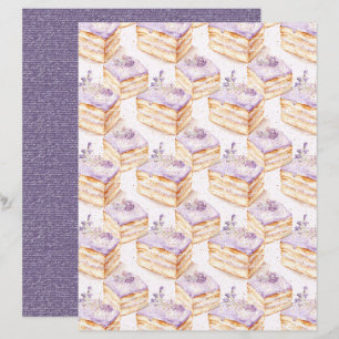 Papel de Folha de Diário Lavanda Vintage