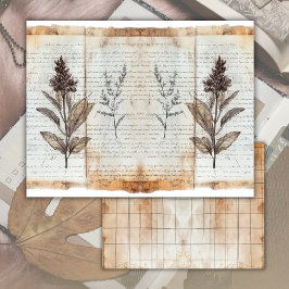 Papel de Folha de Jardim Botânico Antigo Vintage p