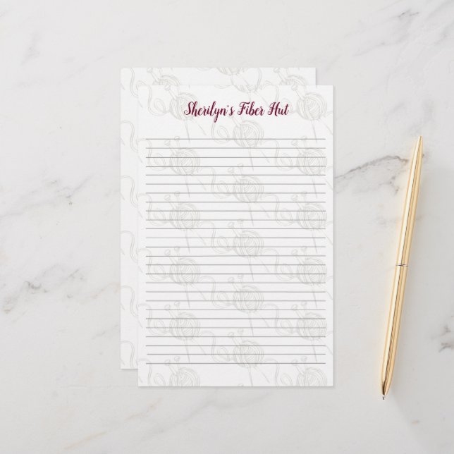 Papel de forra de tricô de Yarn Knitting Fibre Art (Frente/Verso In Situ)