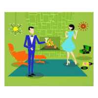 Papel de Foto do Casal Moderno do meio século