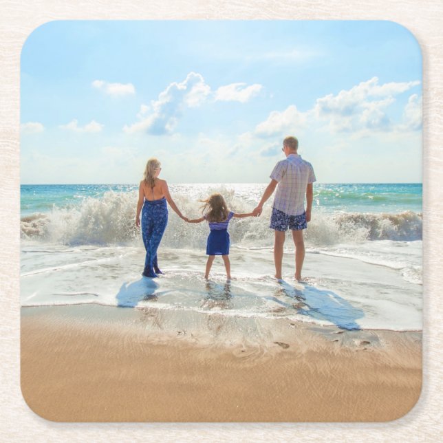 Papel de Foto Personalizado Porta-Copos com Suas F (Frente)