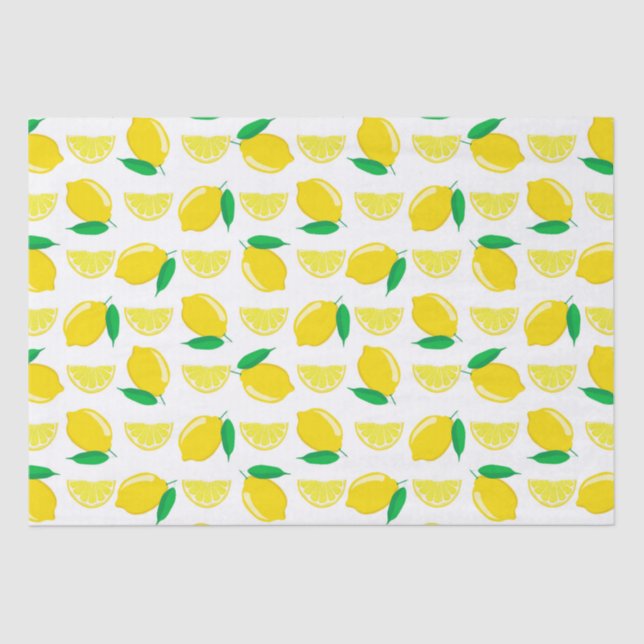 Papel de Fruta do padrão de limão-cômodo (Frente )