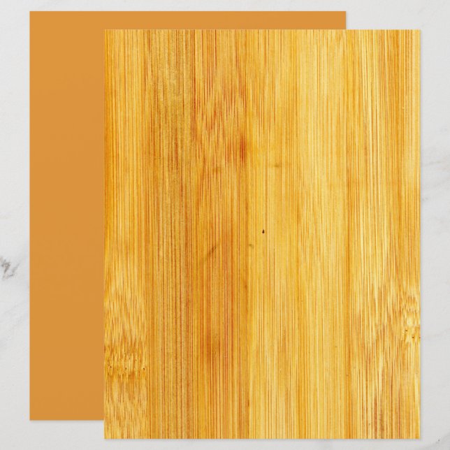 Papel de fundo do livro de madeira de bambu (Frente/Verso)