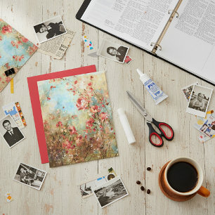 Papel de fundo para álbuns florais cor-de-rosa-viv