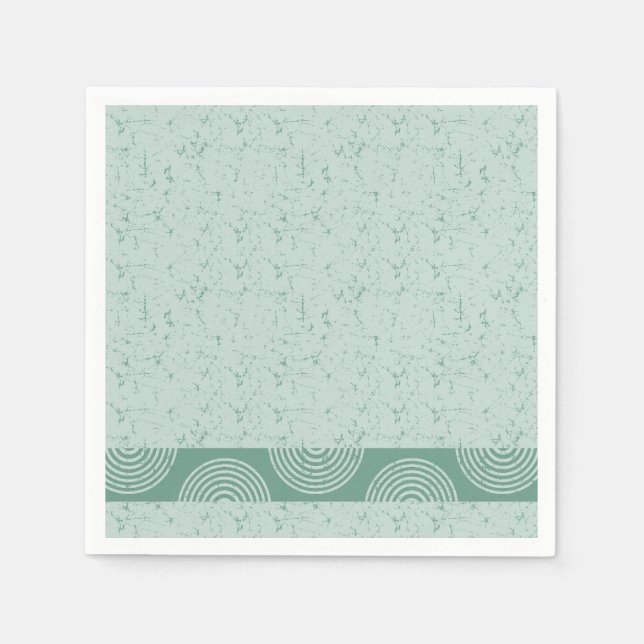 Papel de guardanapo com fendas batidas verdes (Frente)