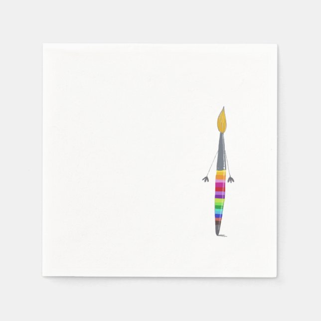 Papel de guardanapo com pincel (Frente)